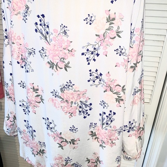 H&M White button down floral print long sleeve shirt Women’s Size 14 - Picture 8 of 11